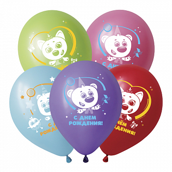 Шар (12"/30см) Мини-Мишки СДР, Ассорти, пастель, 50 шт.