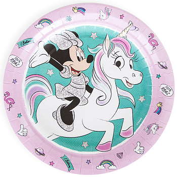 Тарелки бумажные (7''/18см), Минни Маус, 6 шт.