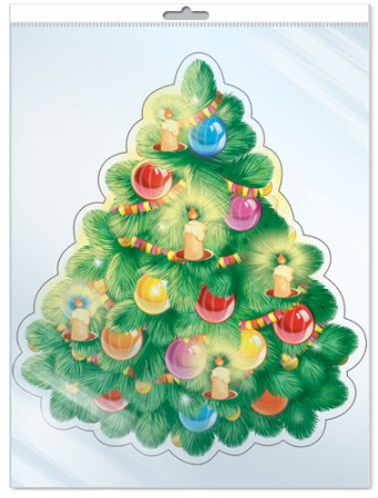 Плакат (25*23см), Новогодняя елочка, 1 шт.