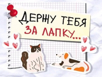 Открытка-отношение (16*5,2см), Держу тебя за лапку!, 1 шт.