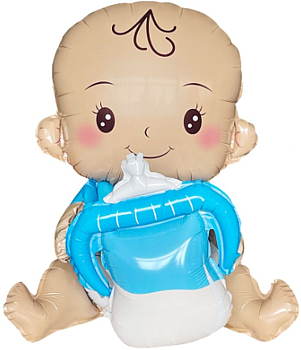 Шар (20''/51см) Фигура 3D, Малыш Мальчик, 1 шт. 