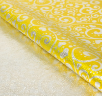 Пленка (70*100см), Желтая, голография, 1 шт.