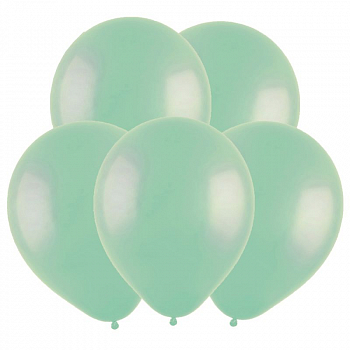 Шар (12"/30см)  Мятный, Пастель, 12 шт. 